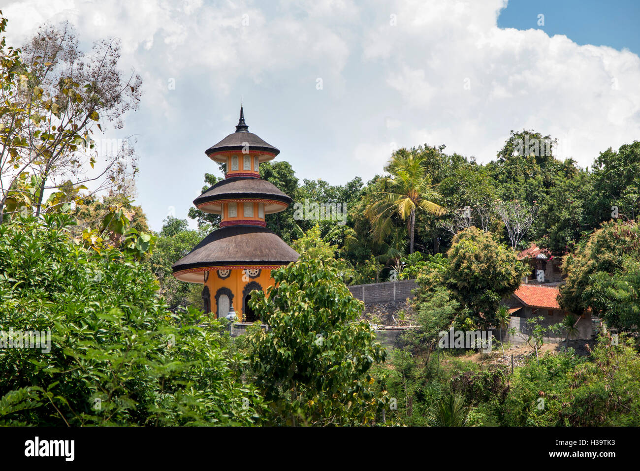 Indonesia, Bali, Banjar, Tegehe village, Brahma Vihara Arama, Buddhist monastery, pagoda Stock Photo