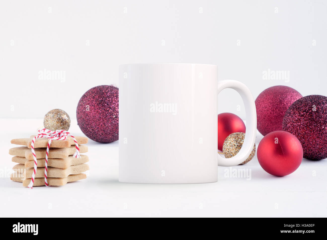 Download Christmas Styled Coffee Mug Mockup Stock Photo Alamy