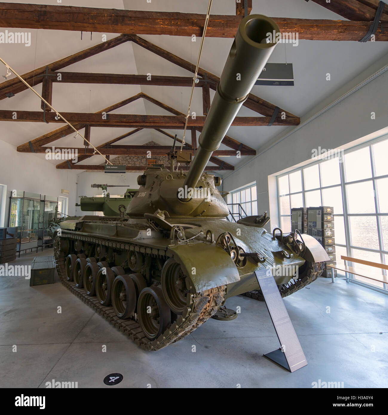 M47 Patton Medium Tank at Military History Park in Pivka, Slovenia Stock Photo