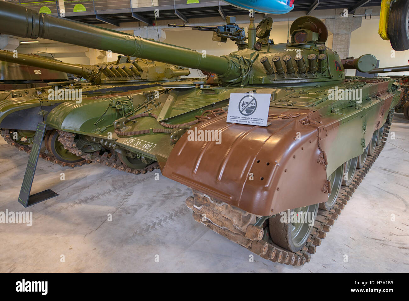 M-84 Tank at Military History Park in Pivka, Slovenia Stock Photo