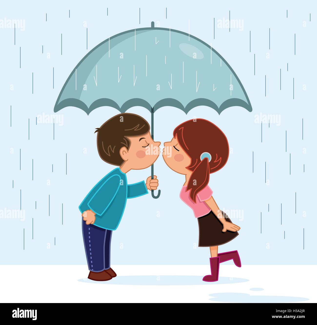 Couple kissing in the rain Stock Vector Image & Art - Alamy Couple kissing in the rain Stock Vector Image & Art - Alamy