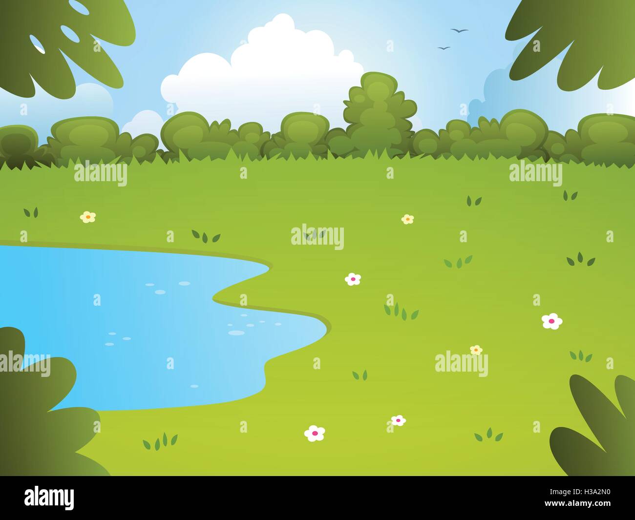Park Background Stock Vector