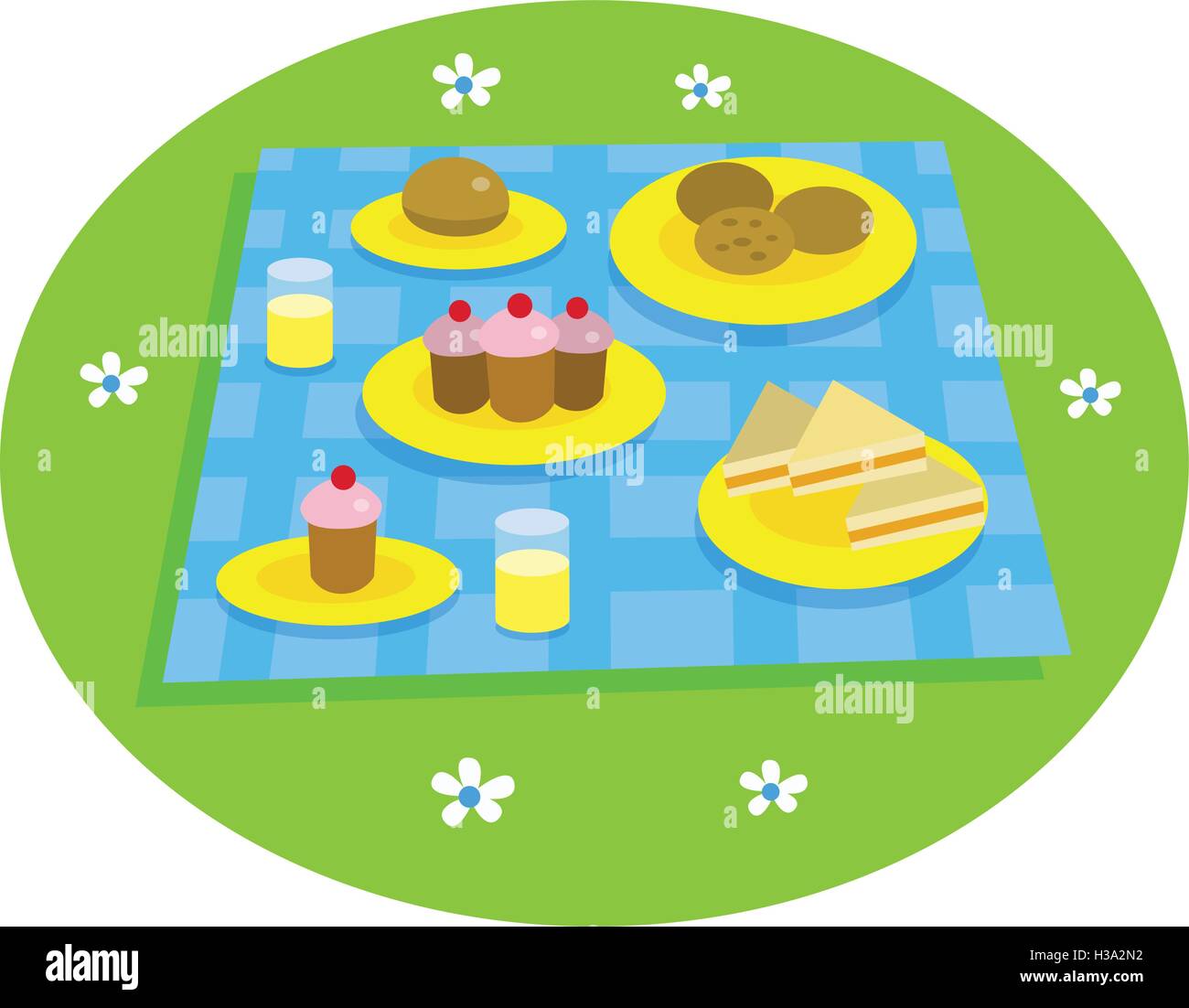 Picnic blanket vector vectors hires stock photography and images Alamy