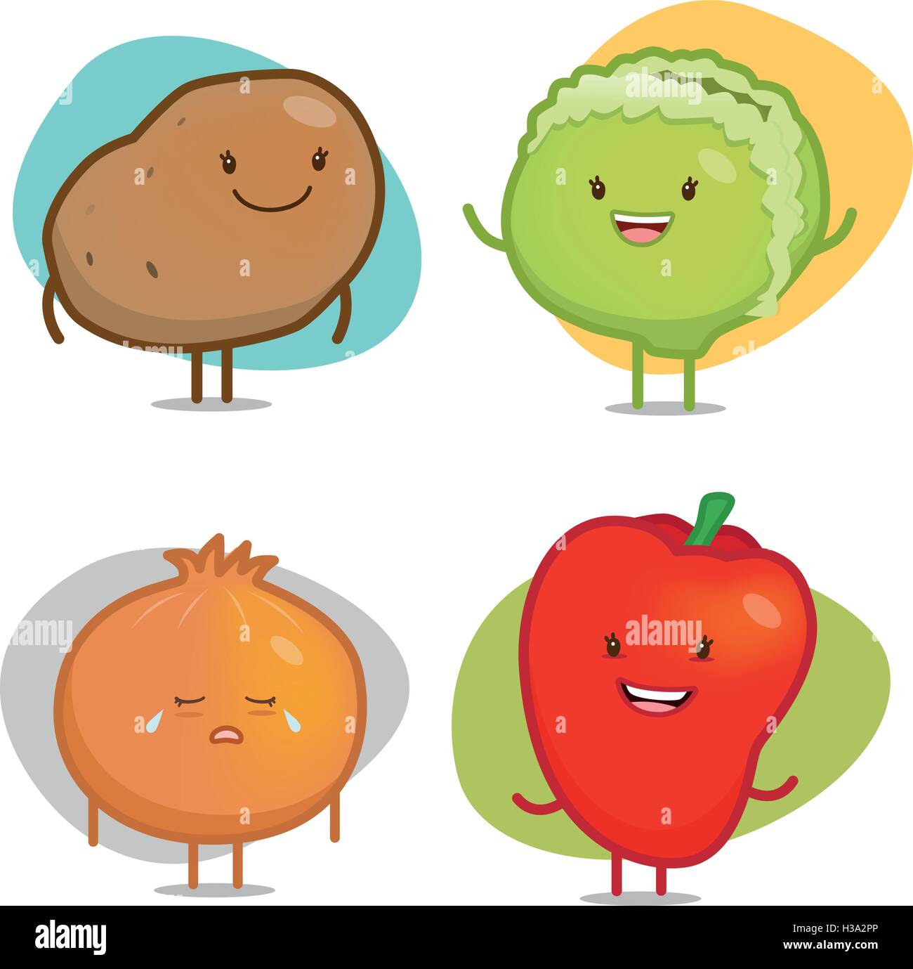 Vegetable Characters Stock Vector