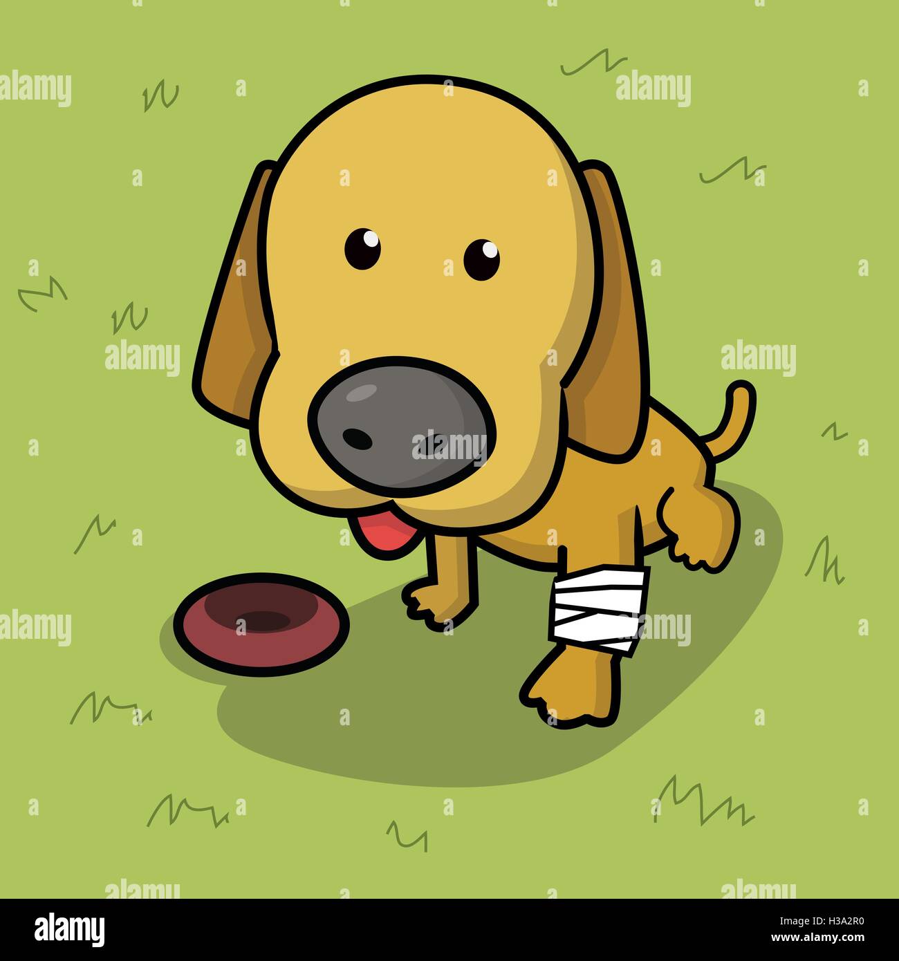Dog begging cartoon hi-res stock photography and images - Alamy