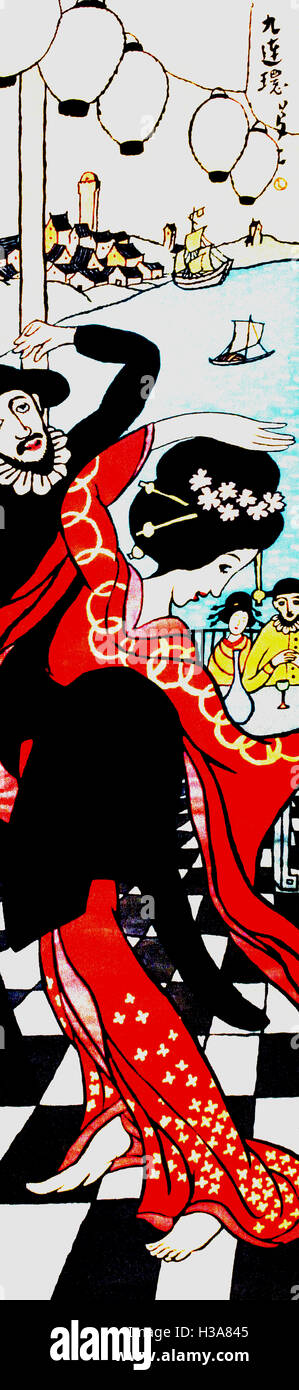 Nine Linked Rings 1940 Takehisa Yumeji 1884-1934 Japan ( color woodcut ...