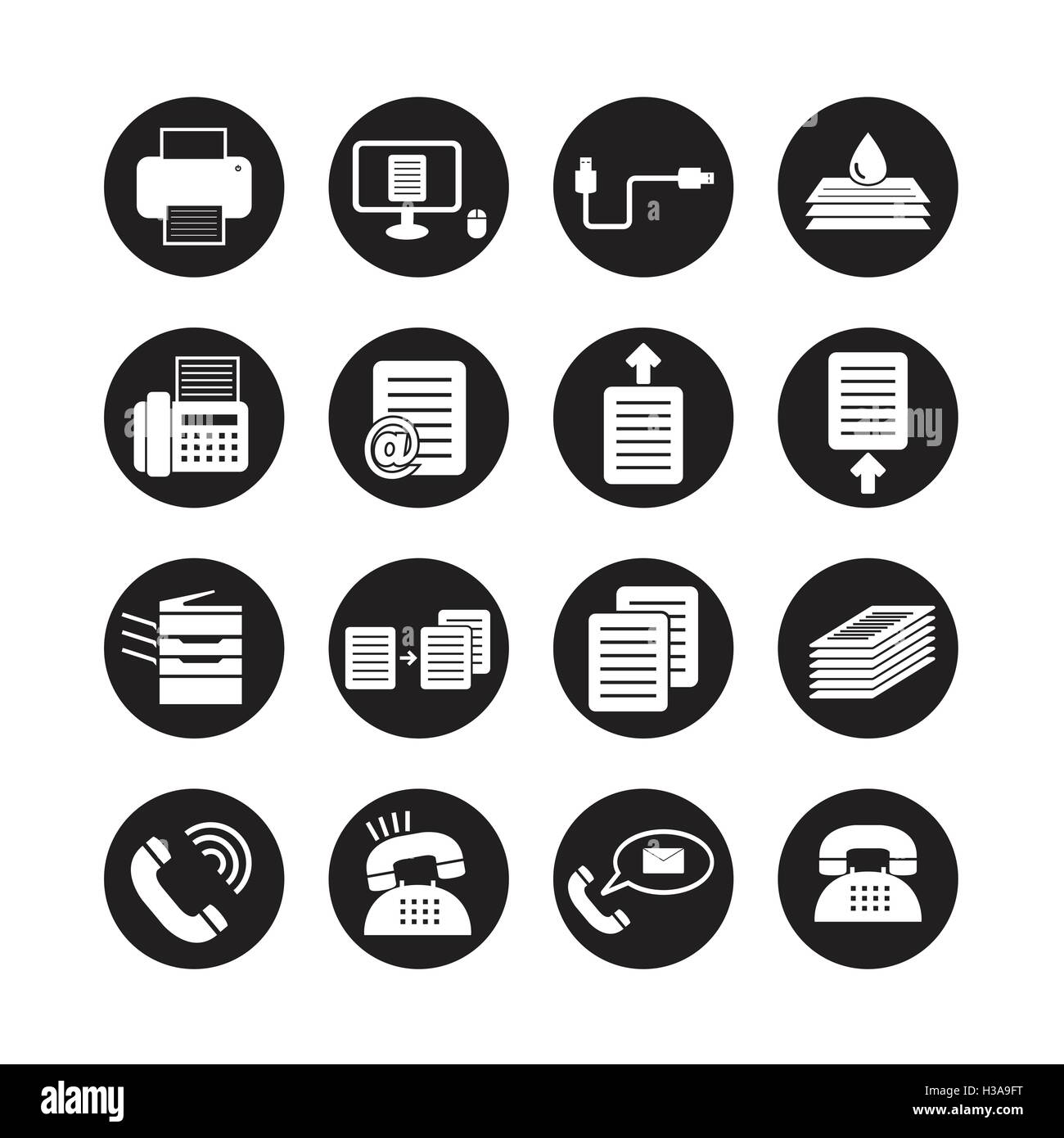 Office vector isolated Cut Out Stock Images & Pictures - Alamy