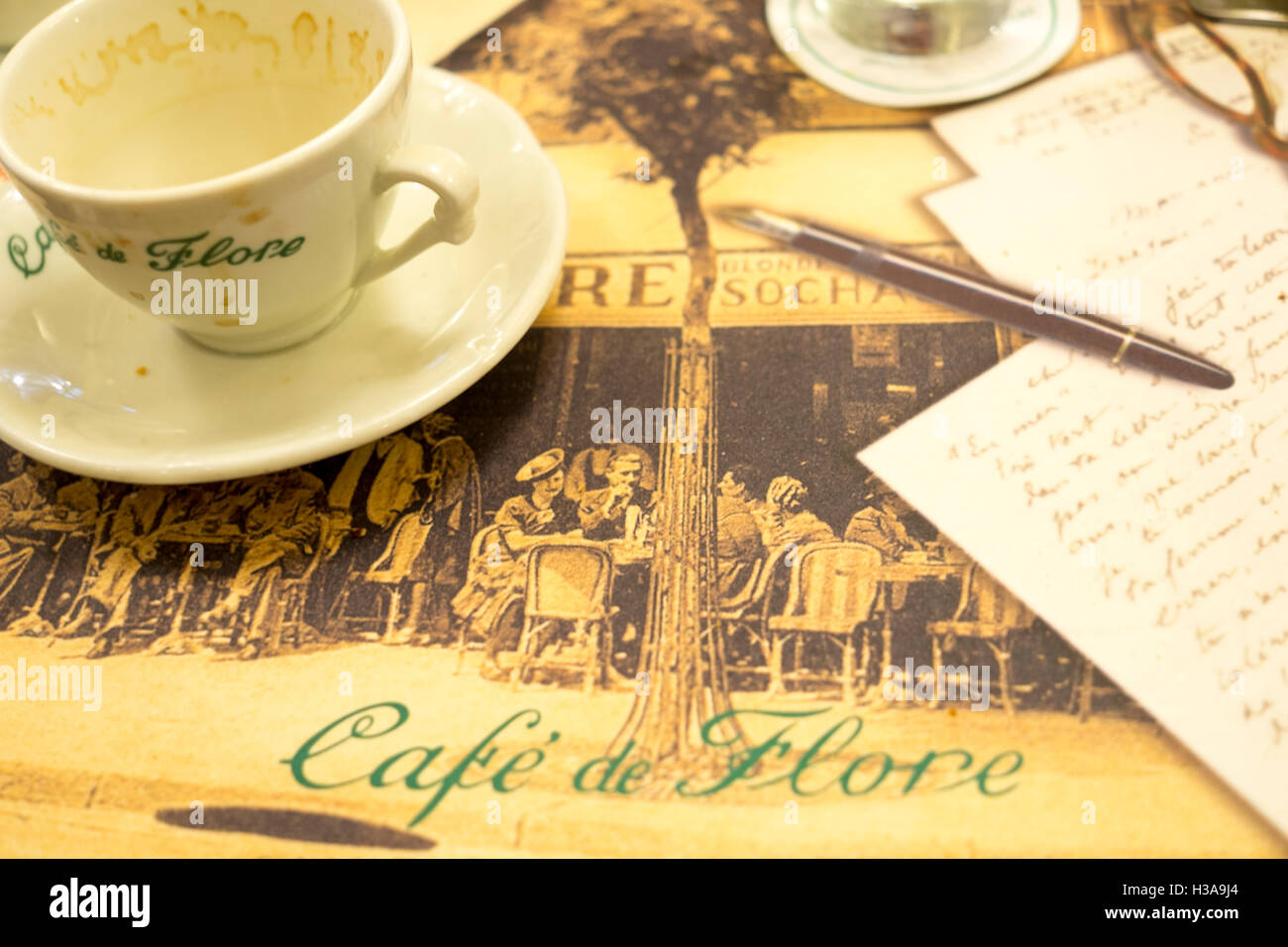 Cafe de Flore Paris France Stock Photo
