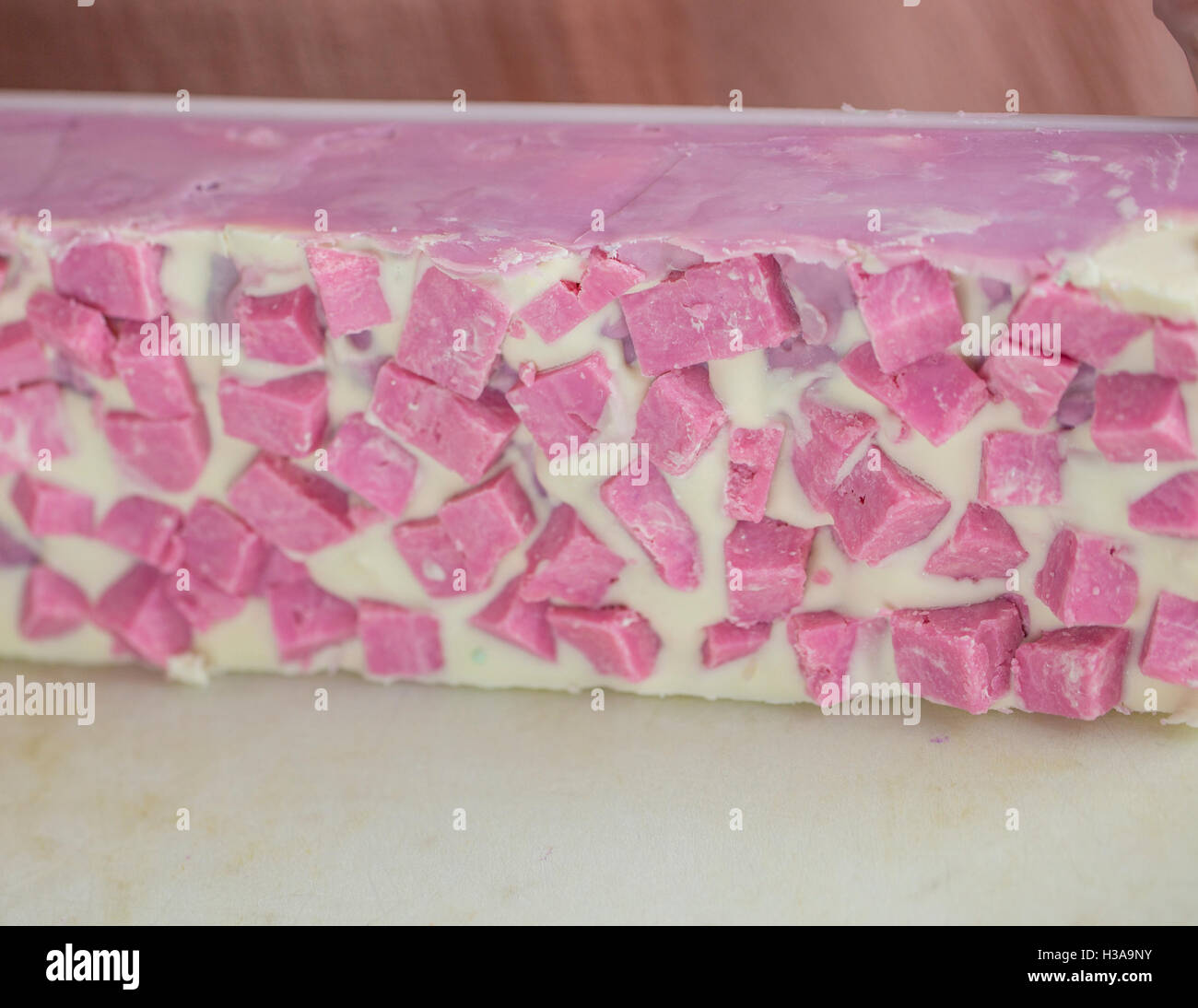 A Large Bar Of Soap Just Pulled From The Mold Stock Photo