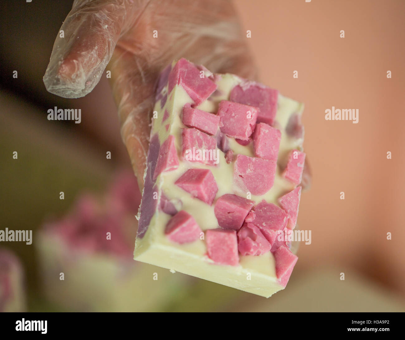 A Finished Bar Of Homemade Soap Stock Photo