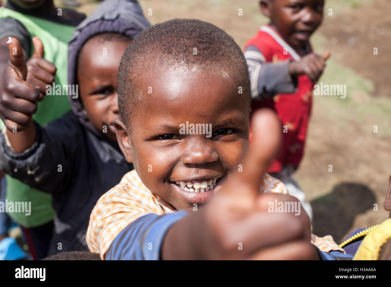 Kenyan orphan in Nakuru orphanage Stock Photo