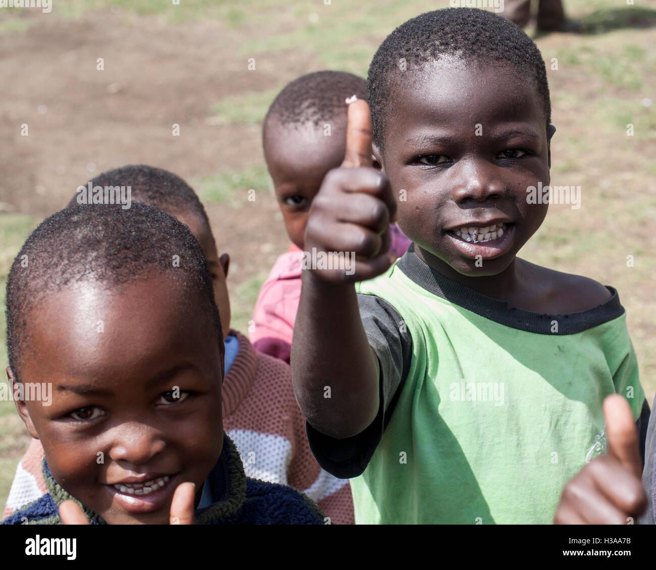 Kenyan orphans in Nakuru orphanage Stock Photo