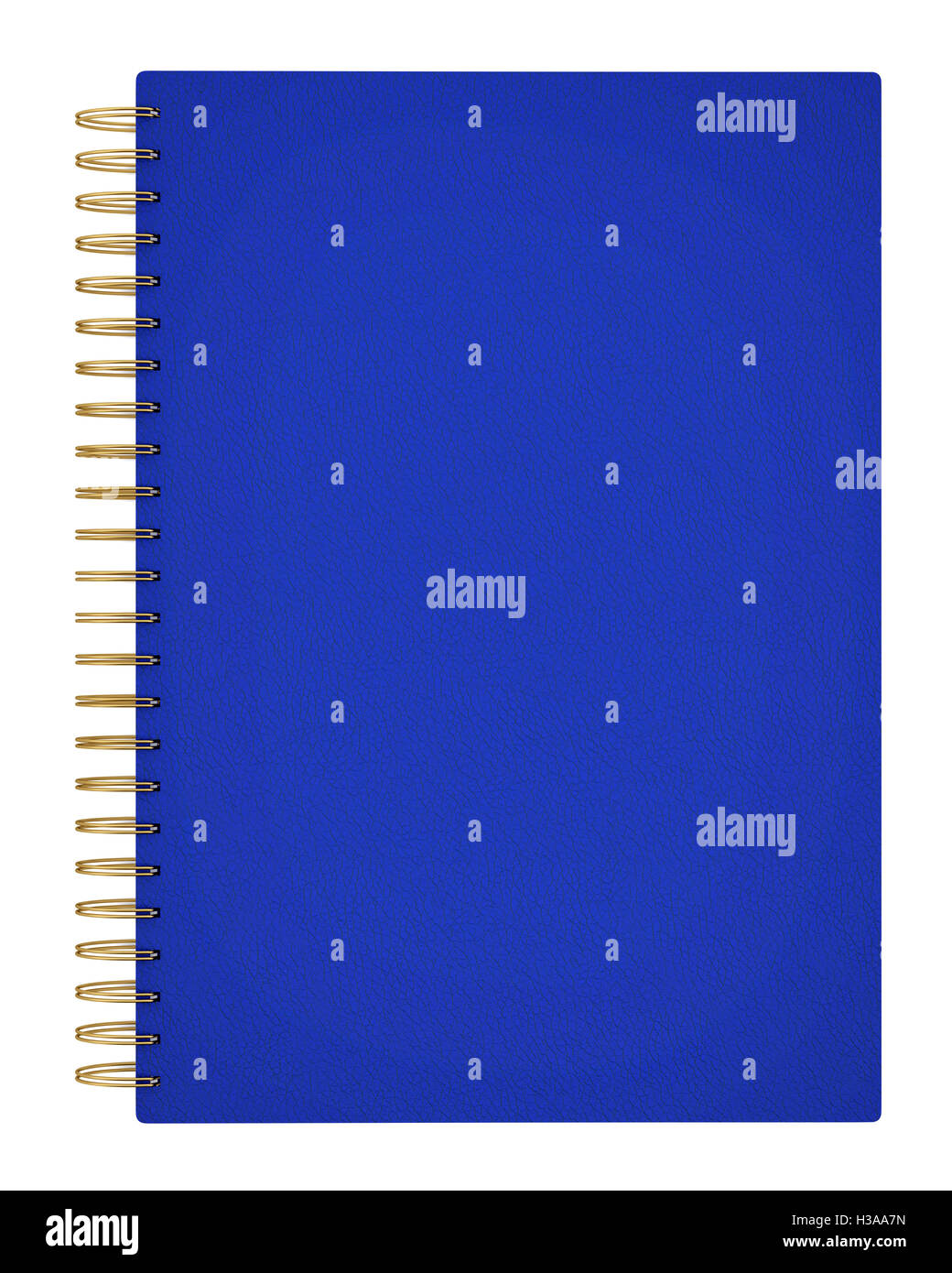 blue notebook isolated on white background Stock Photo