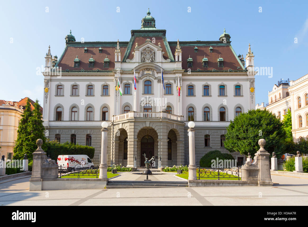 University of Ljubljana, administrative building. Stock Photo