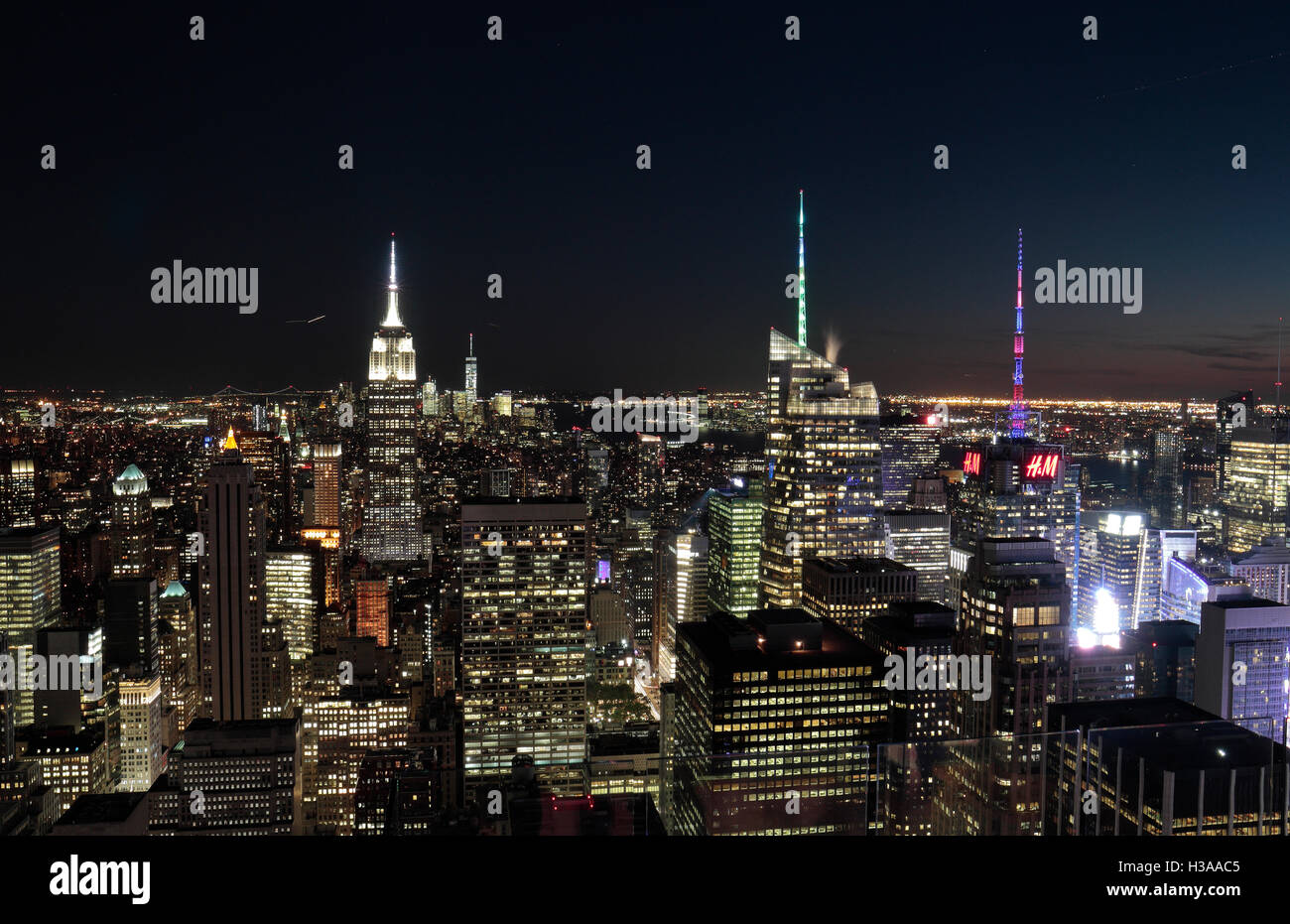 Aerial view from the 'Top of the World' observation deck towards the