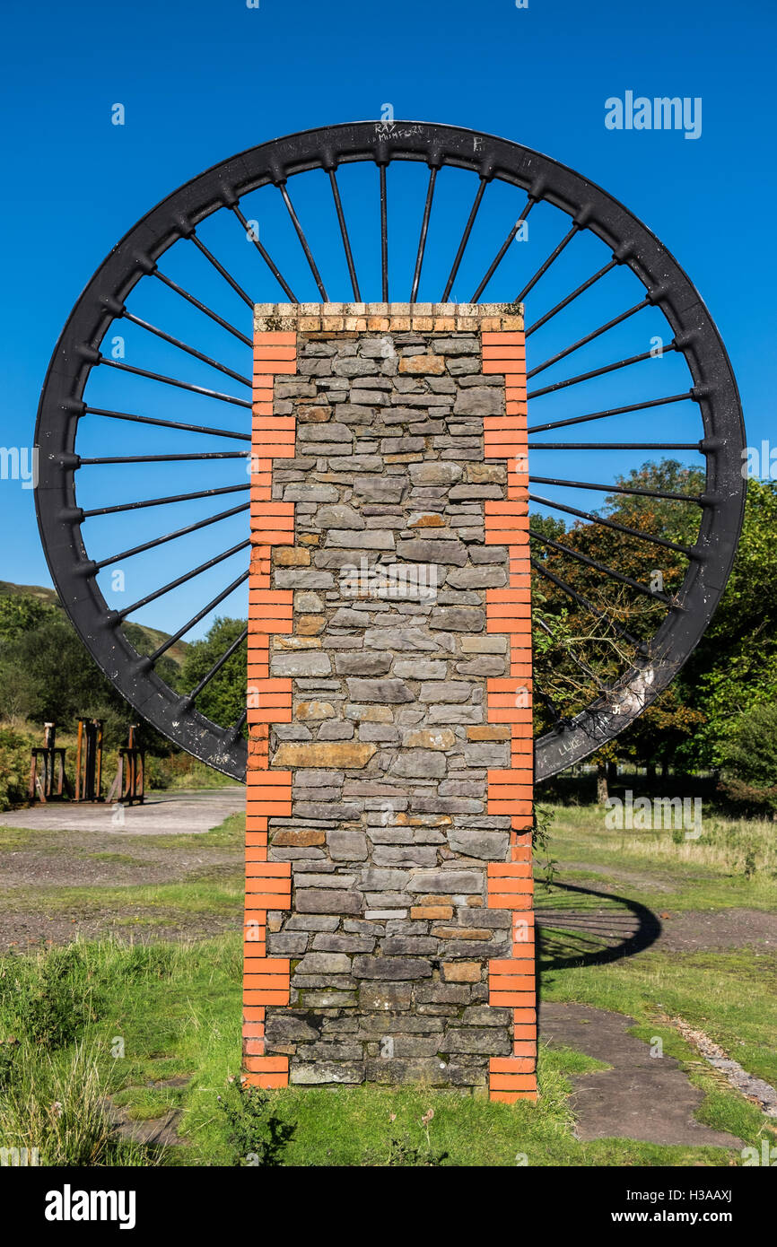 Bwllfa Dare Colliery winding wheel Stock Photo