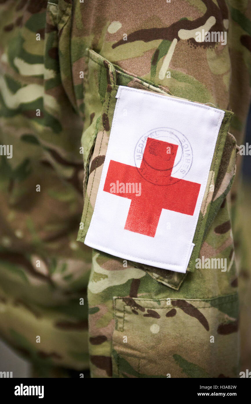 British army medic arm patch Stock Photo