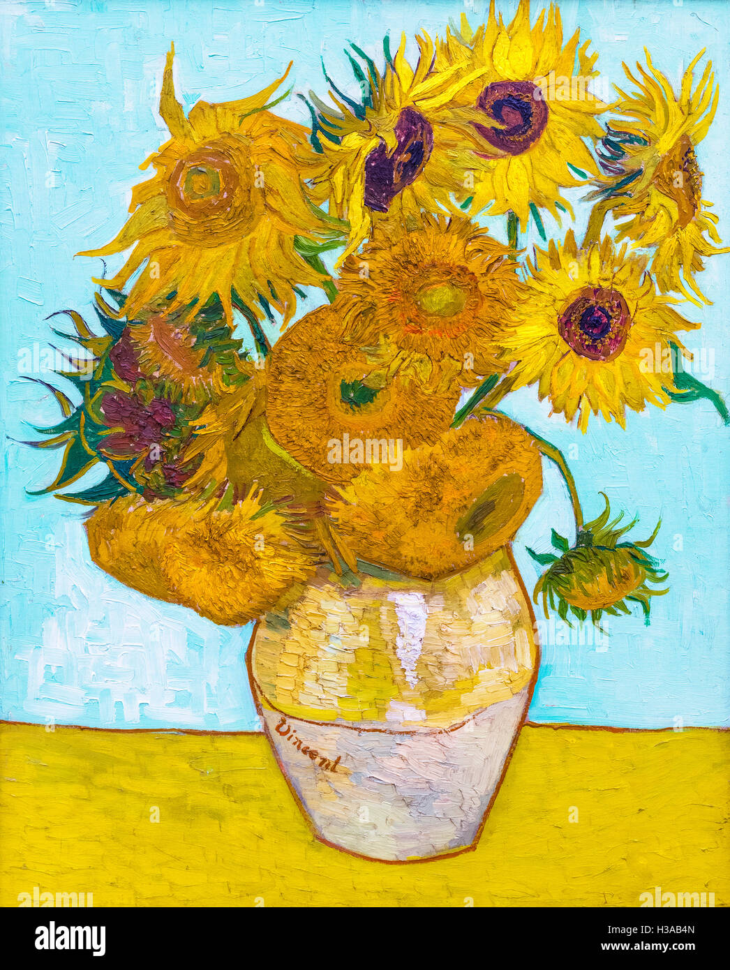 Sunflowers by Vincent van Gogh (1853-1890), oil on canvas, 1888, Stock Photo