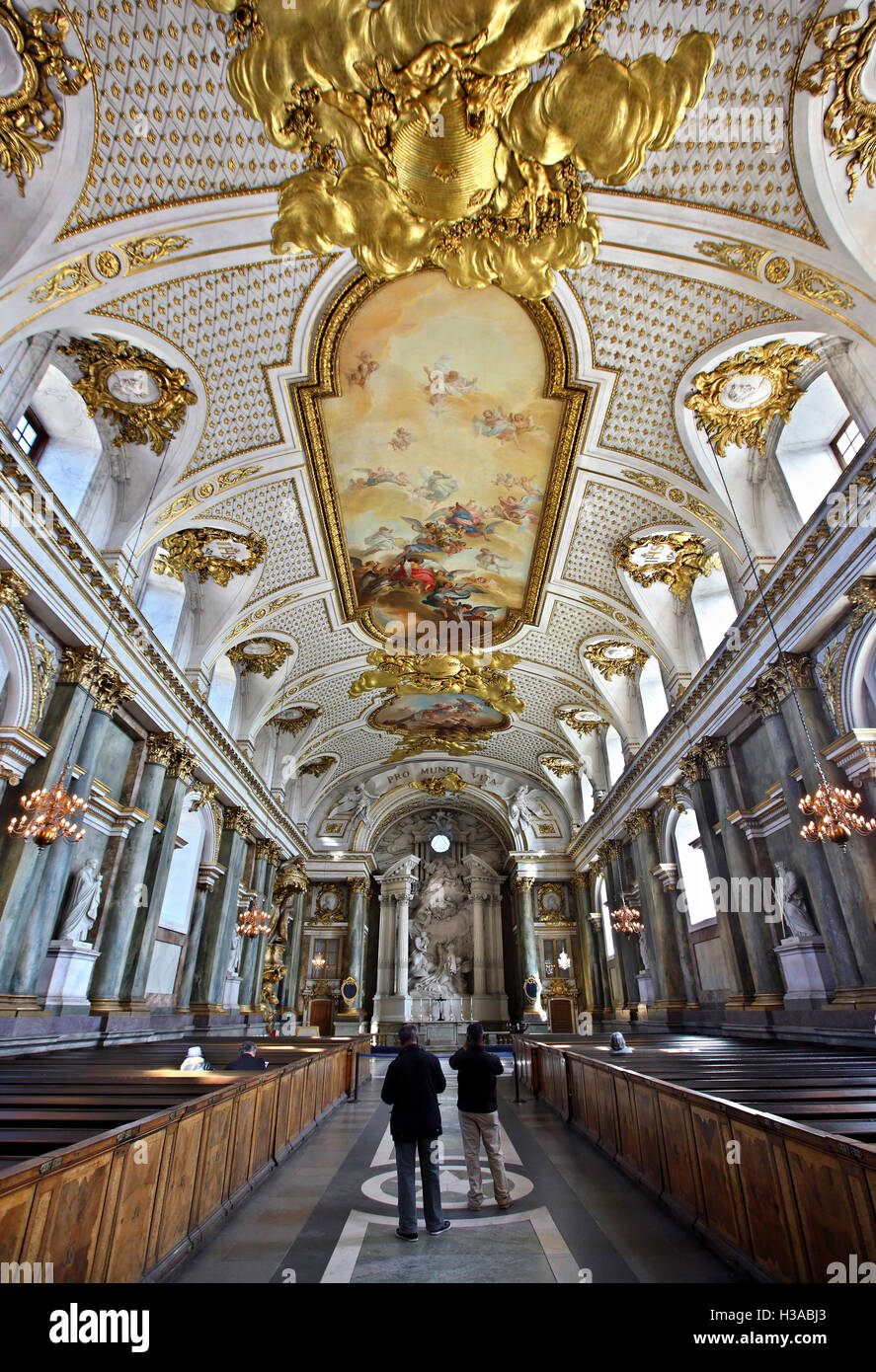 The Royal Chapel inside the Royal Palace (Kungliga Slottet), in Gamla Stan (the old town), Stockholm, Sweden. Stock Photo