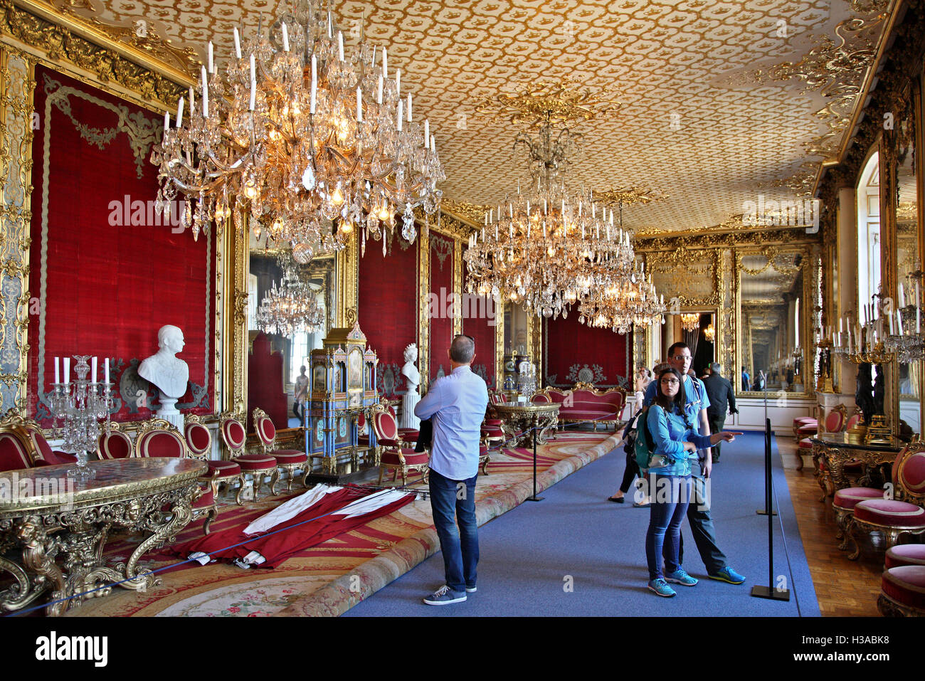 Inside the Royal Palace (Kungliga Slottet), in Gamla Stan (the old town), Stockholm, Sweden. Stock Photo