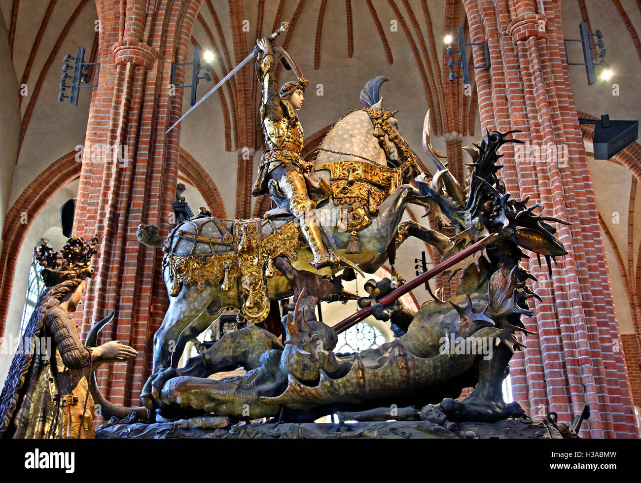 The statue of Saint & the Dragon (1489) in the Cathedral of
