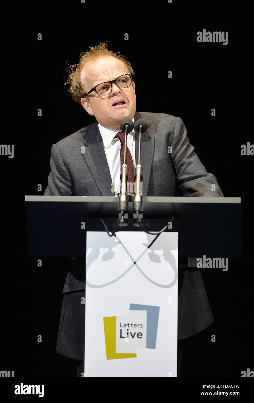 Toby Jones reads a letter during the second night of the Letters Live ...