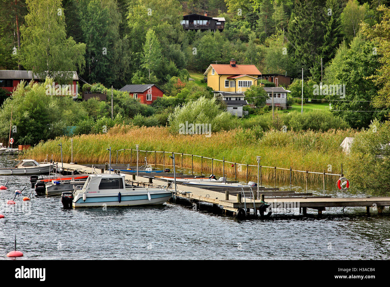 Short stop to Kungshattan during a daily cruise to Drottningholm palace and  lake Malaren from Stockholm, Sweden Stock Photo - Alamy
