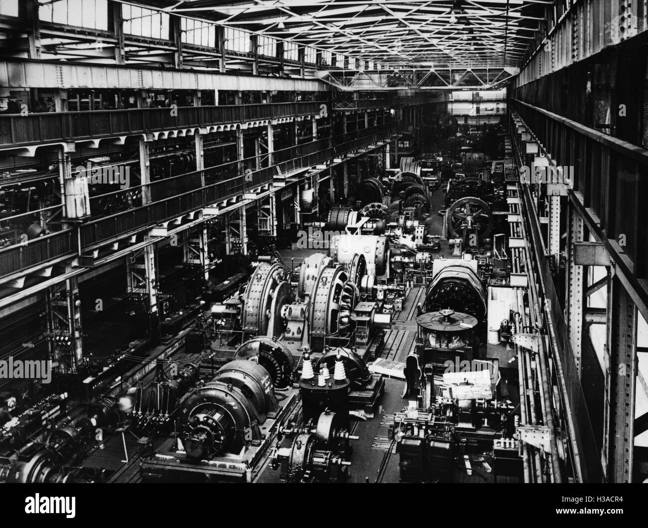 Generator construction at the Siemens-Schuckert Works in Berlin, 1934 Stock Photo