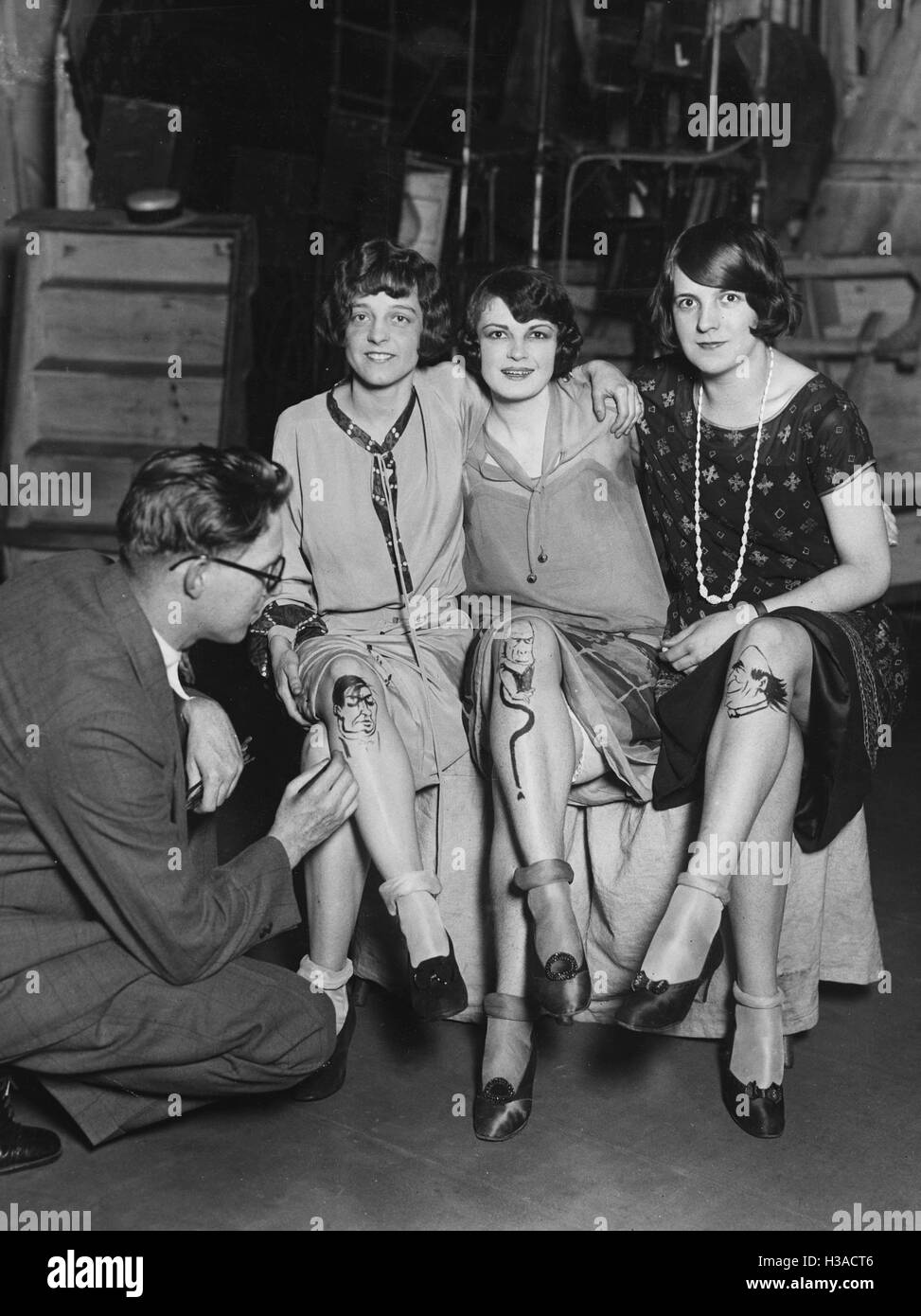 Hosiery fashion, 1928 Stock Photo - Alamy