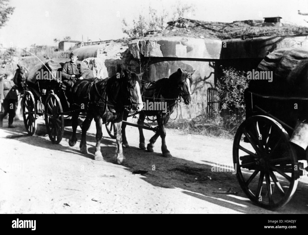 German troops pass a bunker on the Eastern Front, 1941 Stock Photo - Alamy