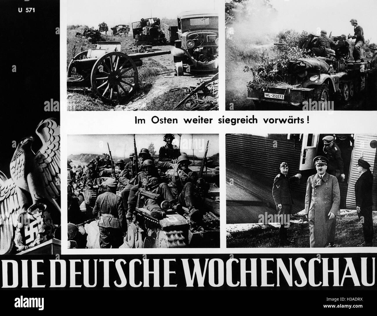 German newsreel on the Russian campaign, 1941 Stock Photo