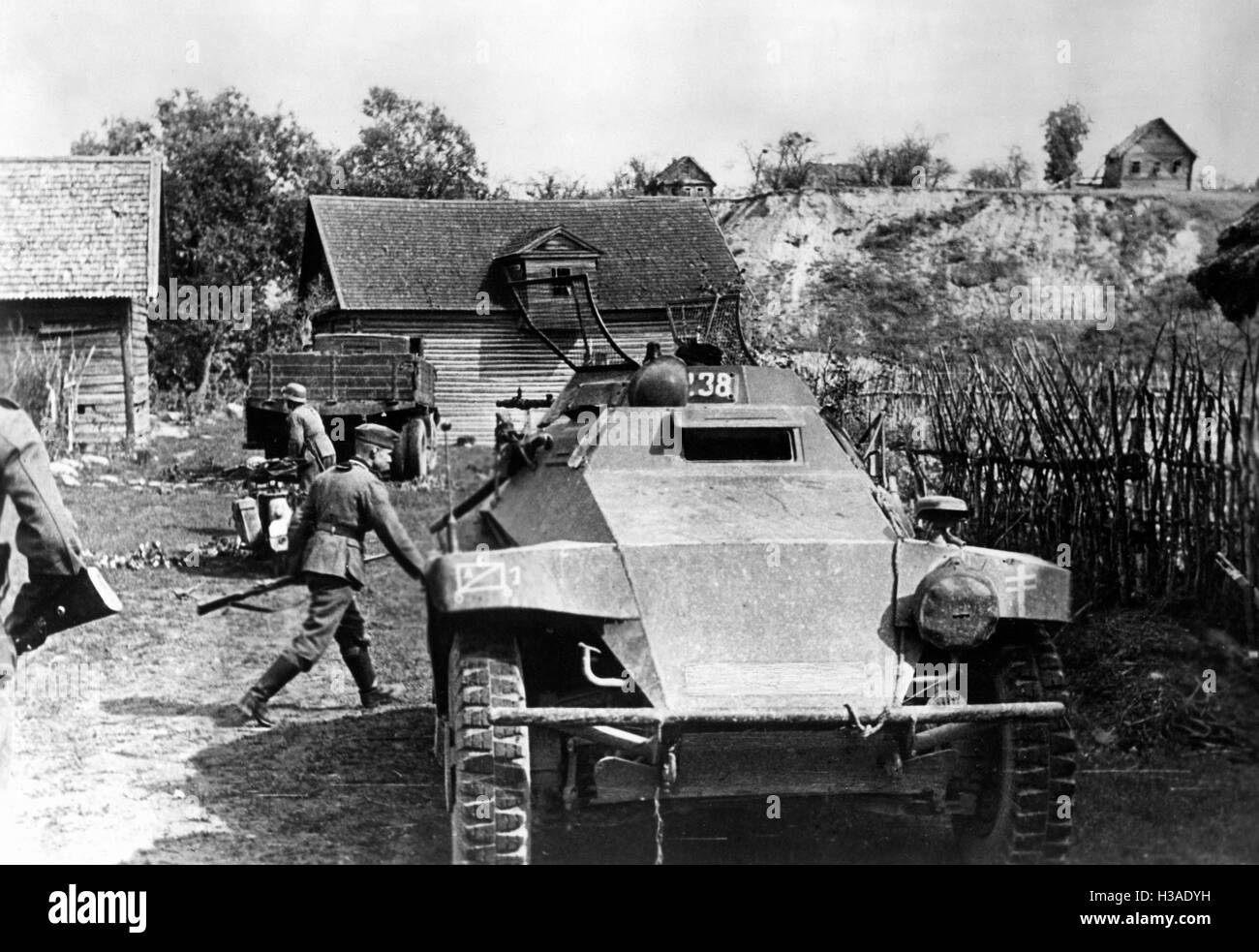 German motorized infantry on the Eastern Front, 1941 Stock Photo