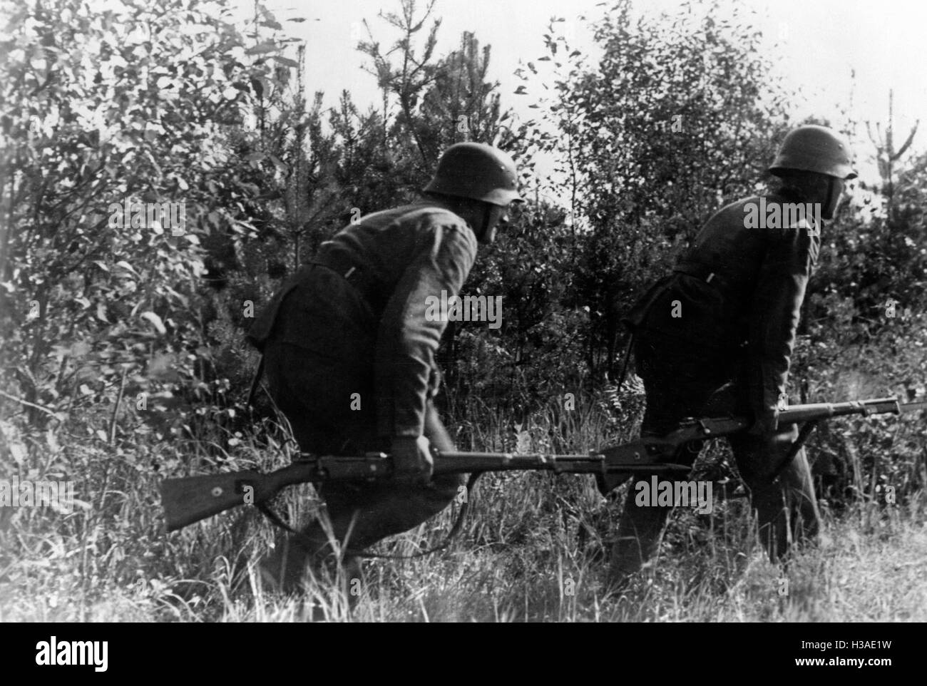 German patrol on the Eastern Front, 1941 Stock Photo