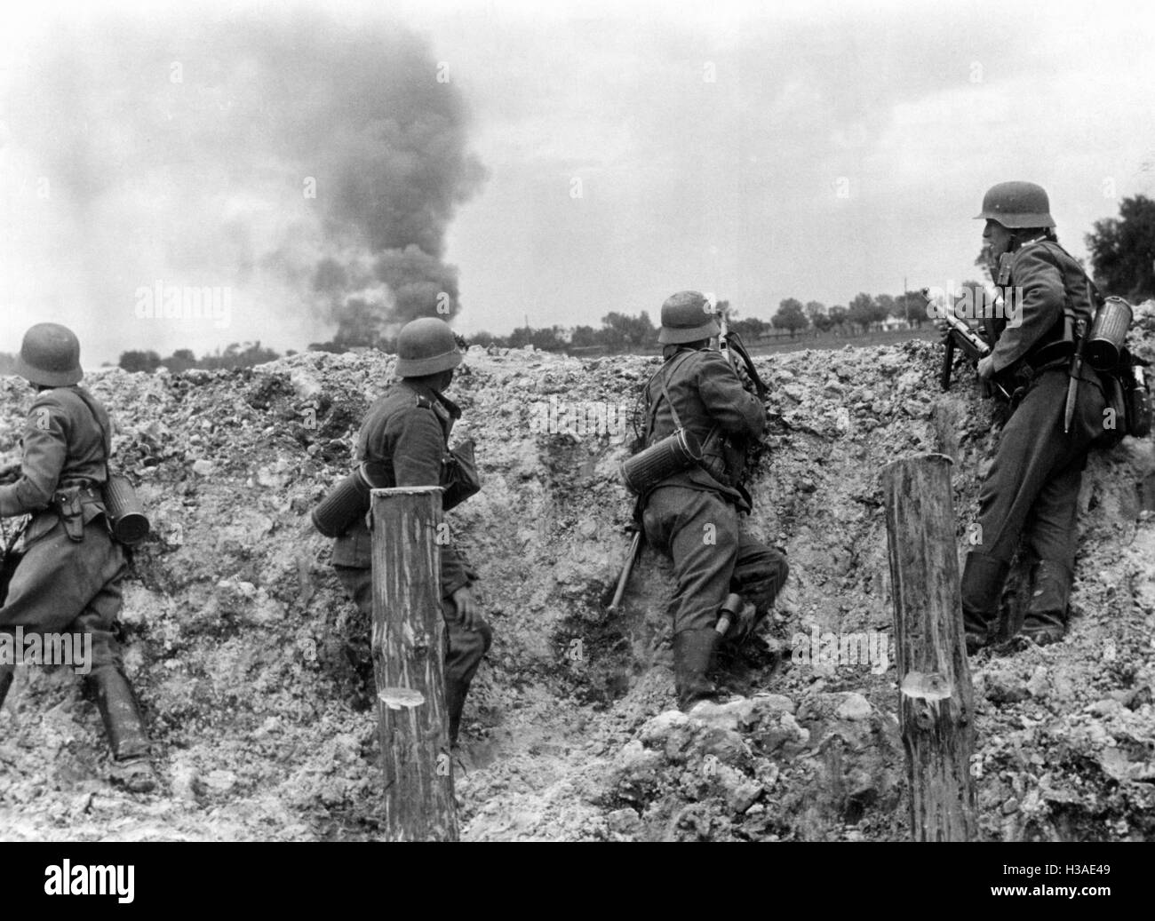 German Infantry on the Eastern Front, 1941 Stock Photo