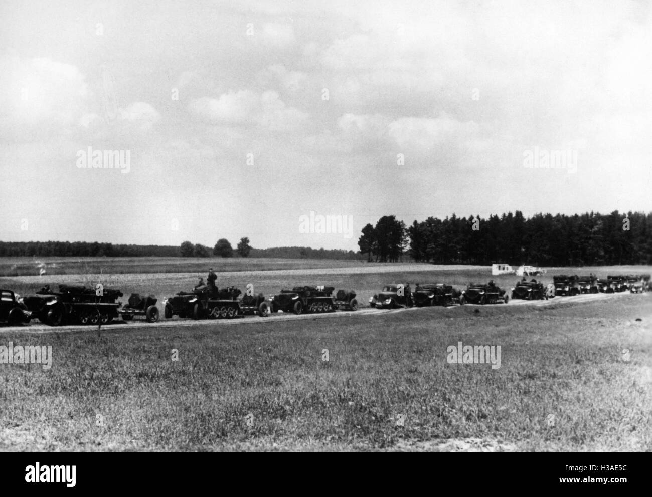 German motorized troops on the Eastern Front, 1941 Stock Photo