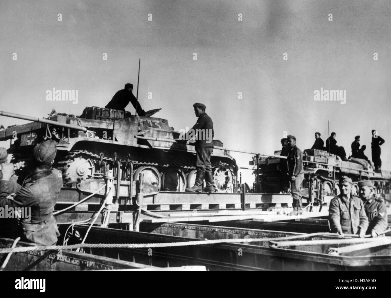 German battle tank at the beginning of the Russian campaign, 1941 Stock Photo