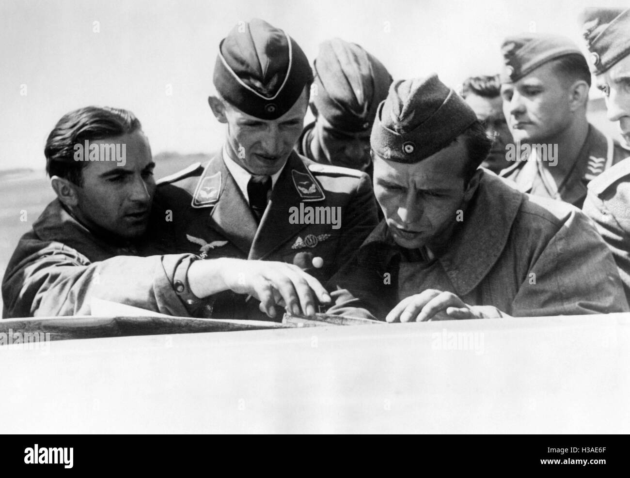 Luftwaffe soldiers prior to a deployment on the Eastern Front, 1941 Stock Photo