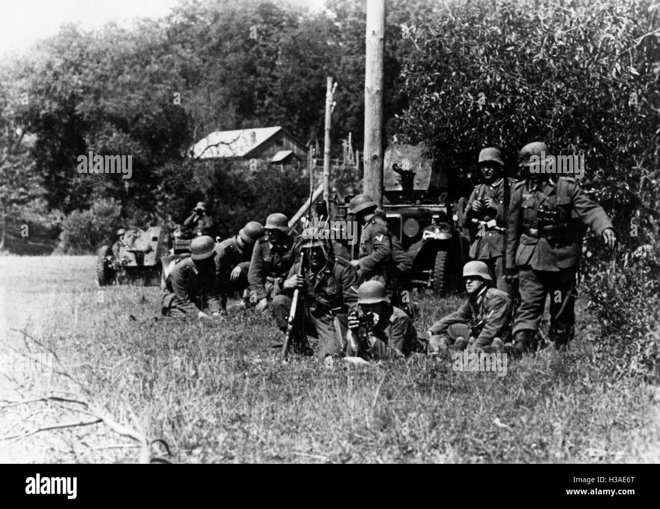 German troops at the beginning of the Russian campaign, 1941 Stock Photo