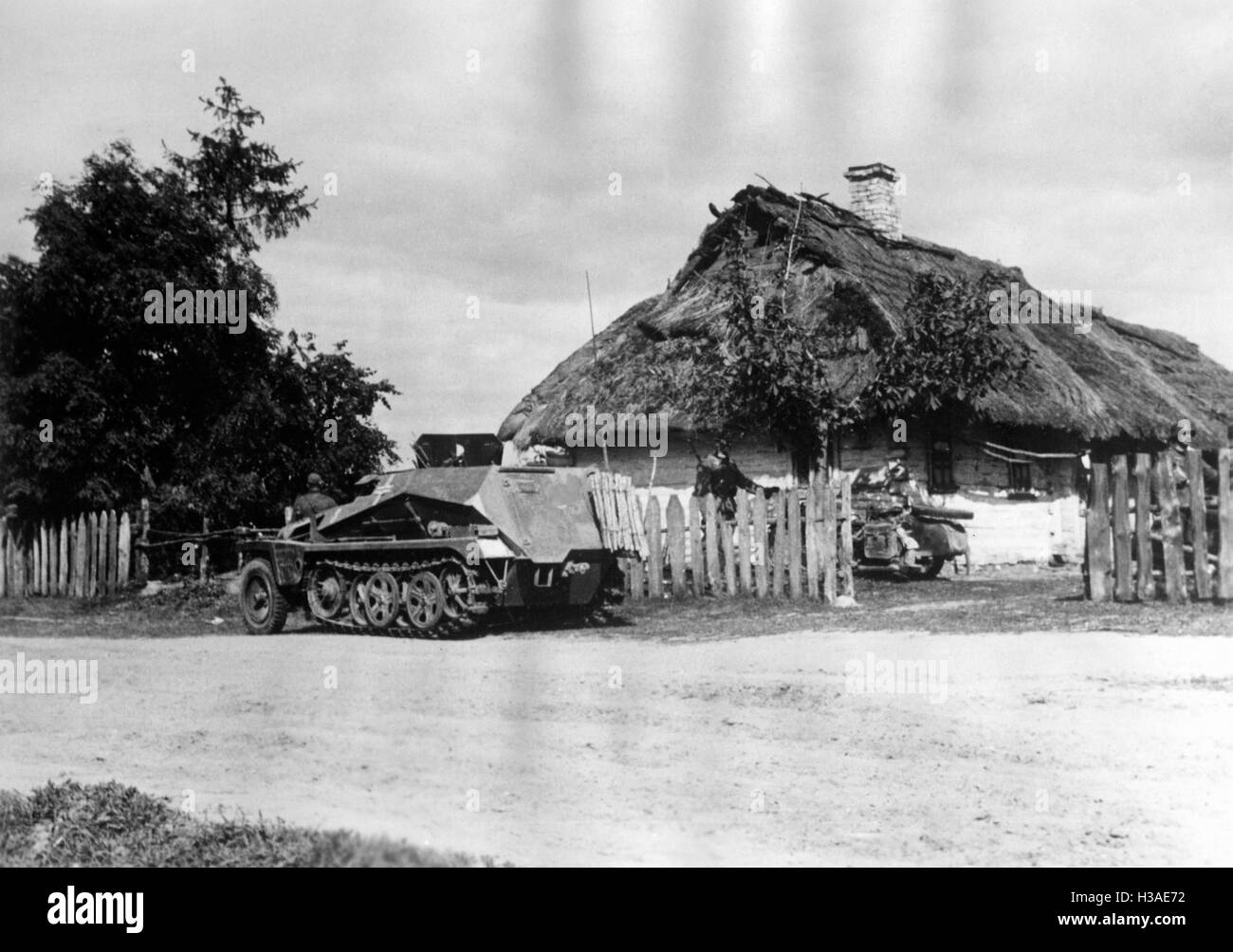 Armored personnel carrier of the Wehrmacht on the Eastern Front, 1941 Stock Photo