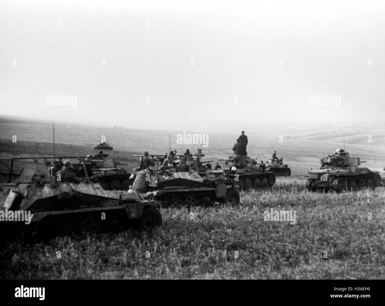 German tanks on the southern Eastern Front, June 1942 Stock Photo