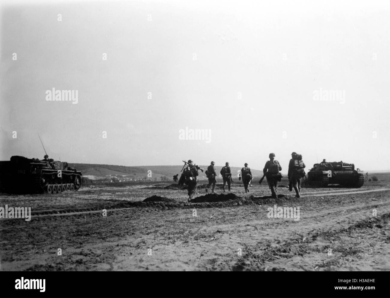 German infantrymen during the offensive towards Stalingrad, June 1942 Stock Photo