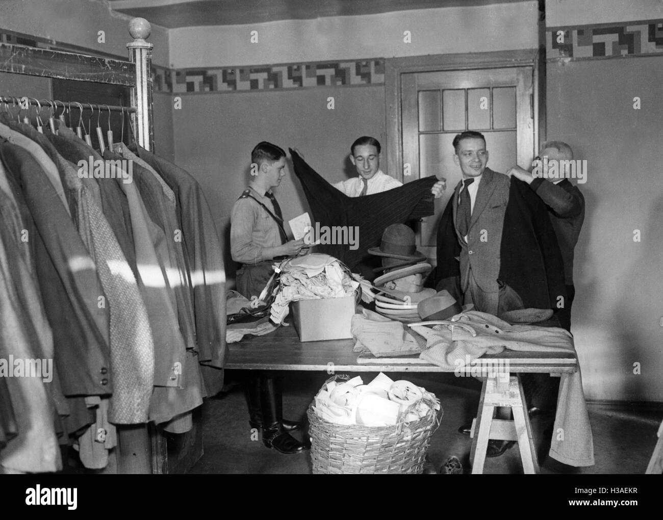 Winterhilfswerk clothing store, 1934 Stock Photo