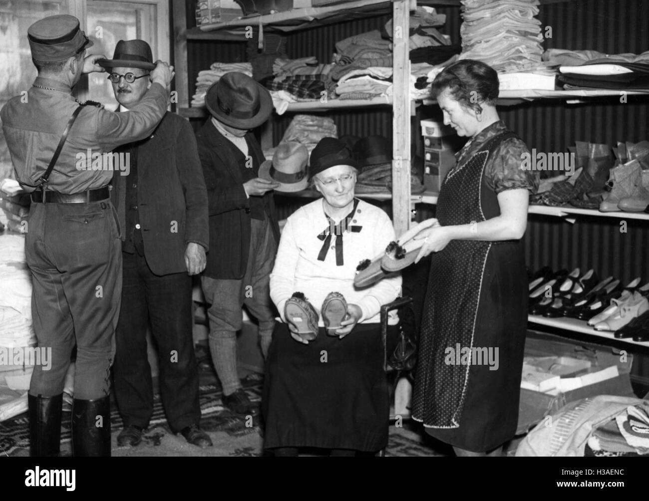 WHW clothing store in Berlin, 1934 Stock Photo