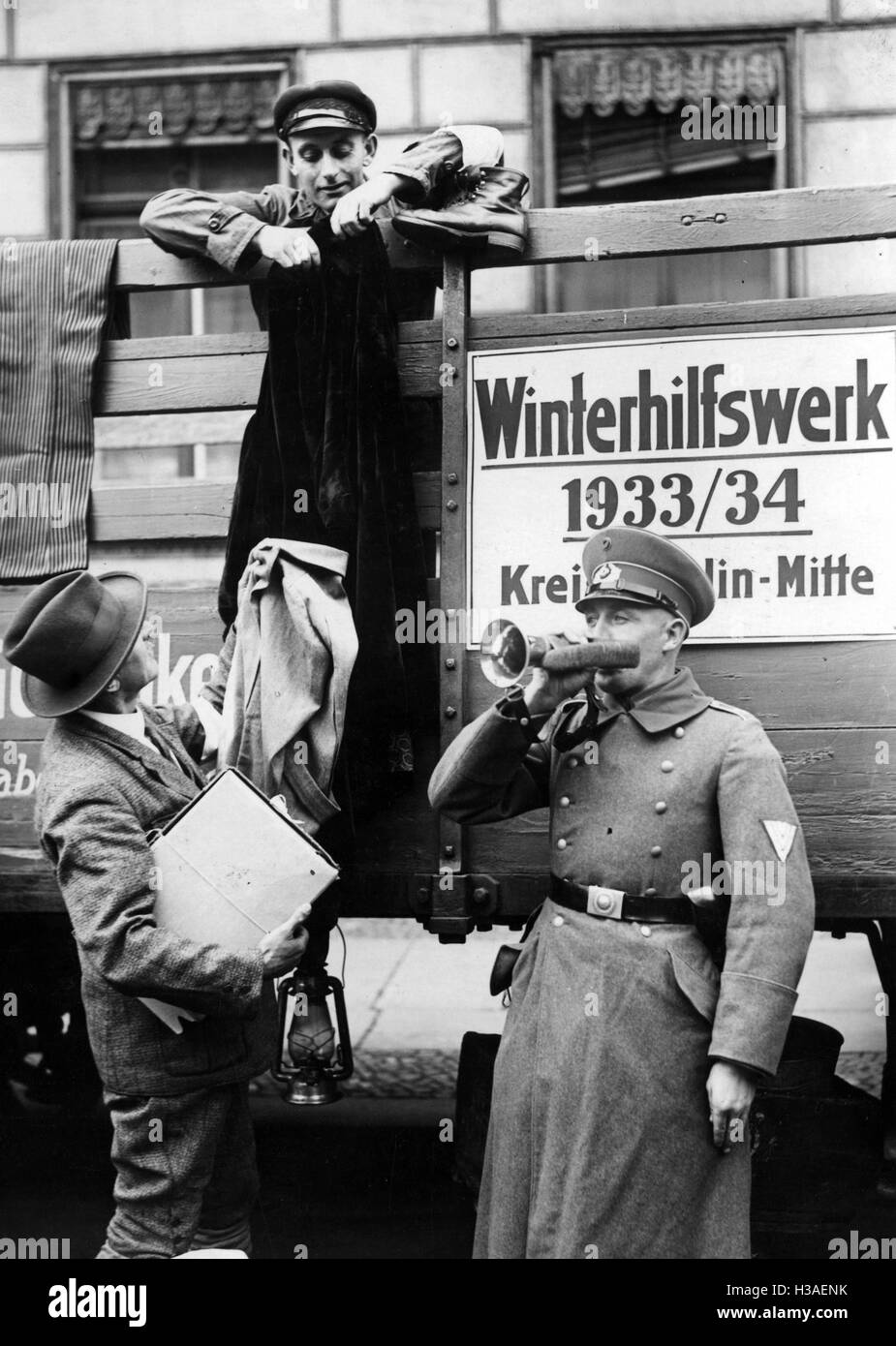 Winter Relief clothes collection in Berlin, 1933 Stock Photo Alamy