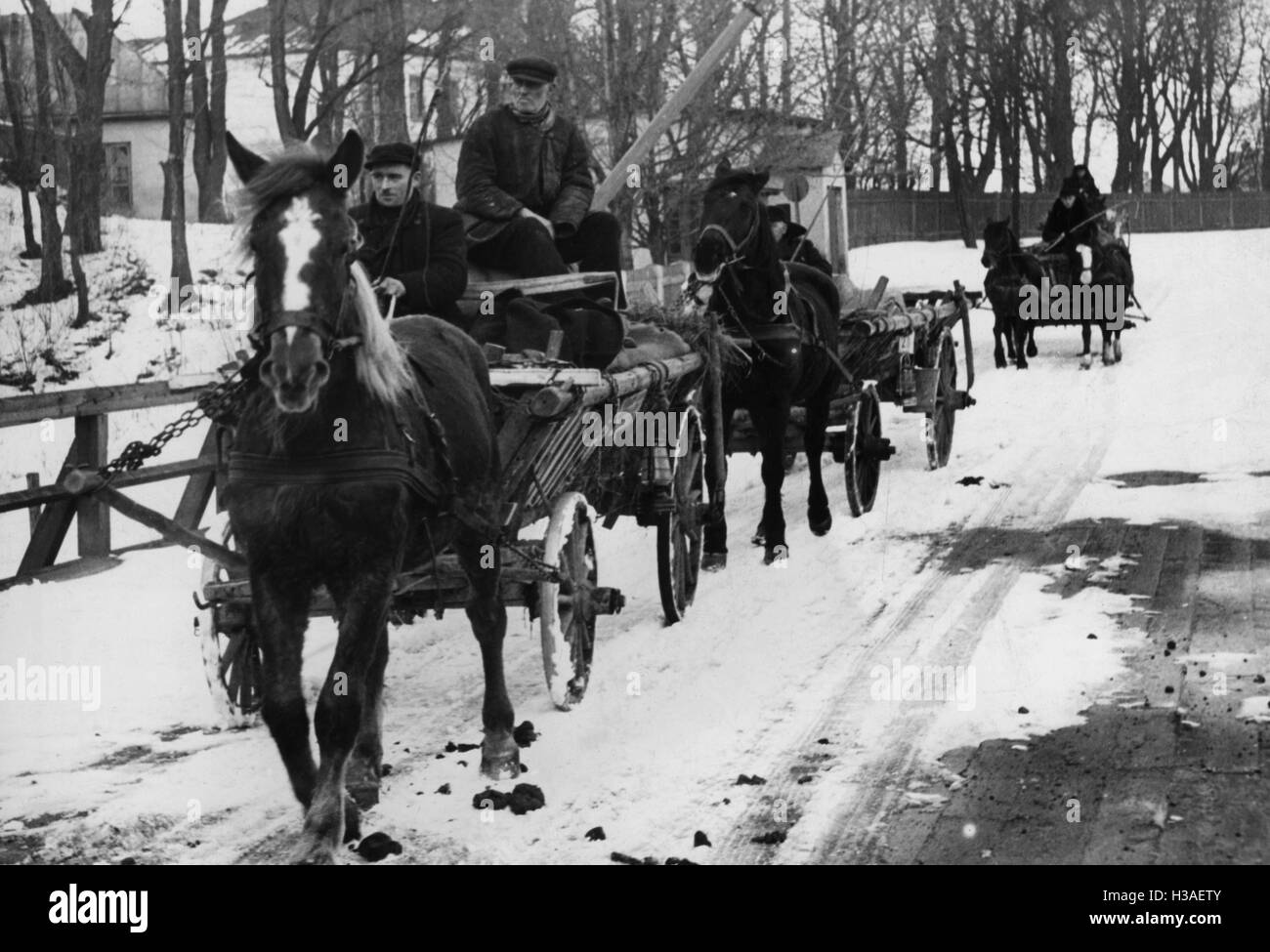 Lithuania Germans at the border, 1941 Stock Photo