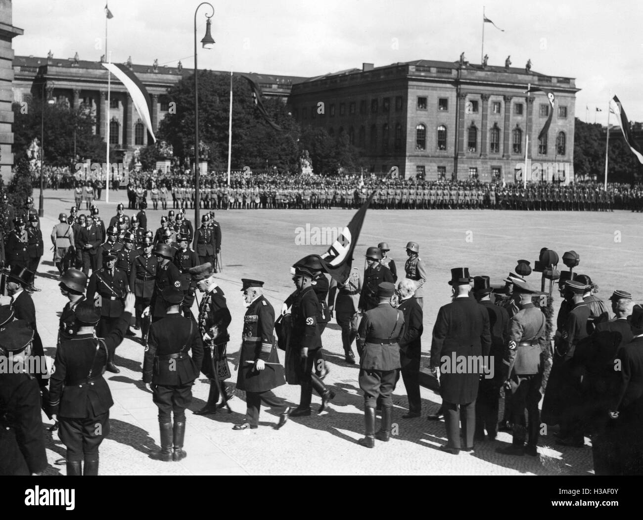 August von Mackensen and Adolf von Trotha in Berlin, 1933 Stock Photo