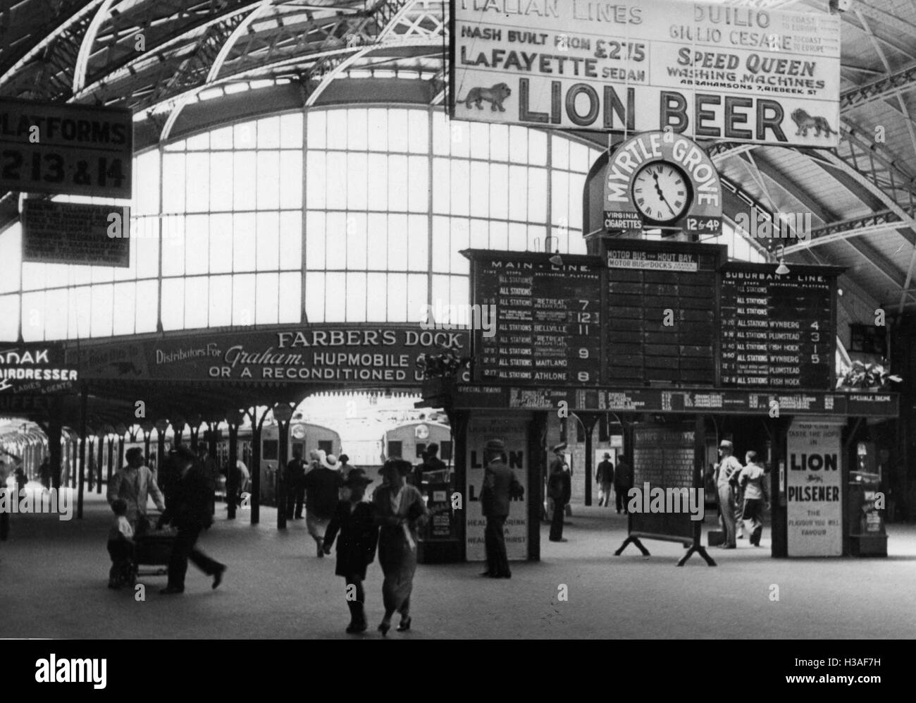 Station in Cape Town, 1937 Stock Photo Alamy