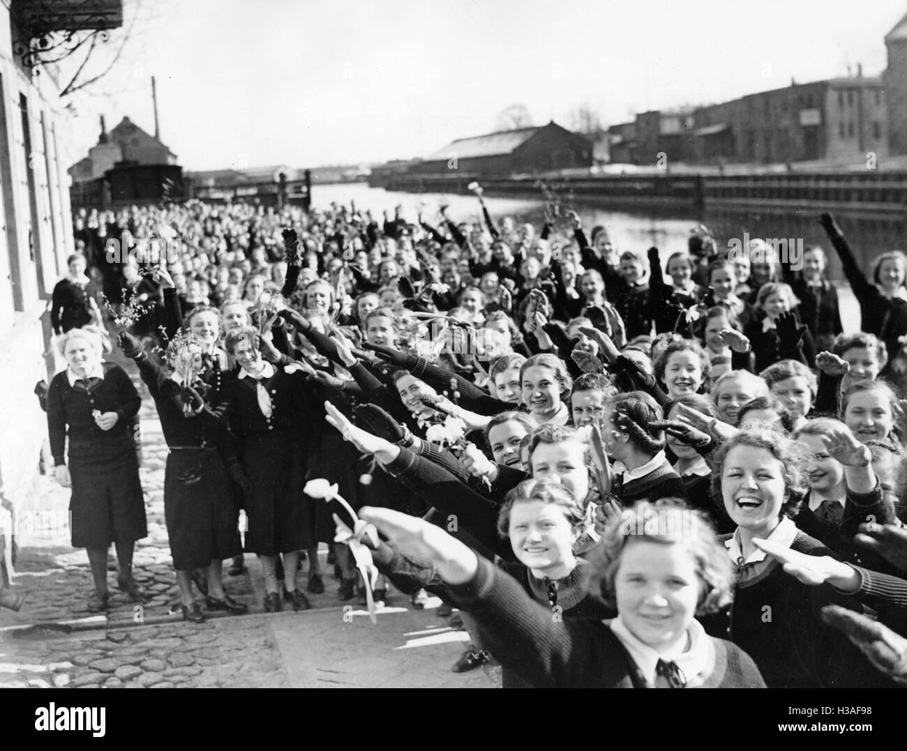 Integration of the Memel Territory into the German Reich on 23.03.1939 Stock Photo