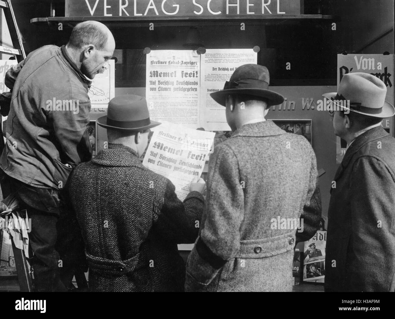 Announcement of the annexation of the Memel Territory in the Berliner Lokal-Anzeiger, 1939 Stock Photo