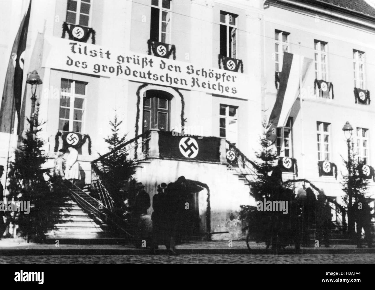 Tilsit celebrating the integration of the Klaipeda Region, 1939 Stock Photo
